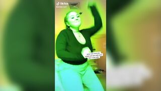 Busty teentager making tiktok compilation