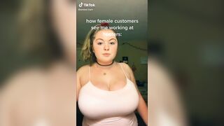 Busty teentager making tiktok compilation