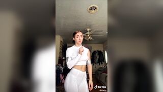 TikTok Hot Teen See through No Bra Braless Tits Nipples