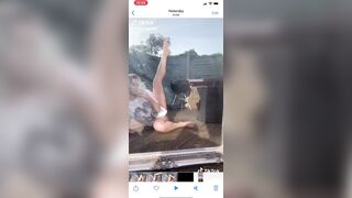 TikTok pussy slip upskirt no knickers voyeur