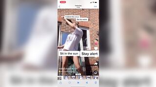 TikTok pussy slip upskirt no knickers voyeur