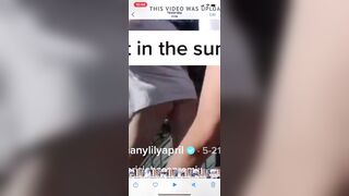 TikTok pussy slip upskirt no knickers voyeur