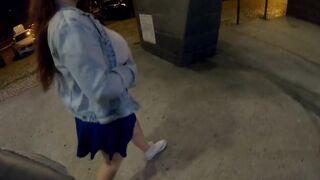 Teen Babe Flashes in Public Mall