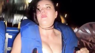 Big boobs cam in park attraction