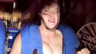 Big boobs cam in park attraction