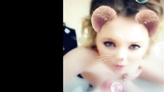 Teen Facial Blonde Girlfriend Snap Filter