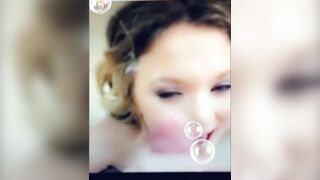 Teen Facial Blonde Girlfriend Snap Filter