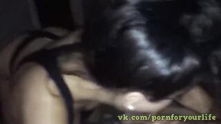 School slut found a fresh virgin she can suck on