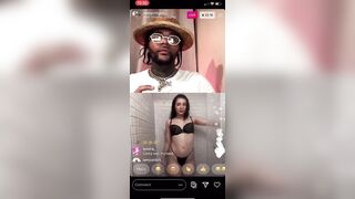 WHITE GIRL GROUPIE PUTS ON a SHOW FOR RAPPER GOLD GAD ON INSTAGRAM LIVE