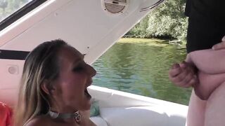 Bignose older wife sucks off hubby on boat - In die Fresse