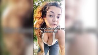 Tiktok (32) - Braless see through amateur big boobs flashing