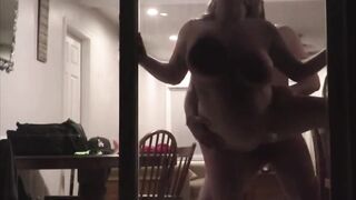 Cheating Wife Sucks and Fucks Neighbor for all to see while