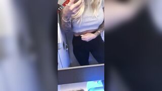 BLONDE MILF WITH TATTOO MASTURBATES IN PUBLIC PLACE FOR SNAPCHAT