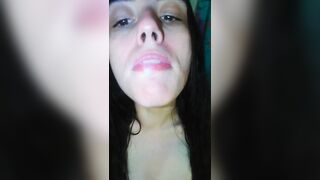 PinkMoonLust has Mouth Spit Drool Fetish Custom Video Order! Paid Slut GAGS HARD to make Saliva Fast