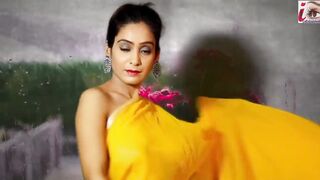 Desi Girls in Yellow Sarees Lose Their Tops