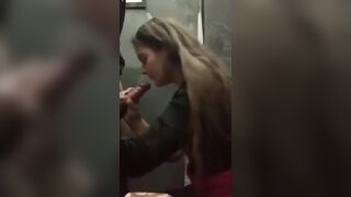 Girl Met by ​ZoneFuck​ Com​ Give Deepthroat in Public Toilet