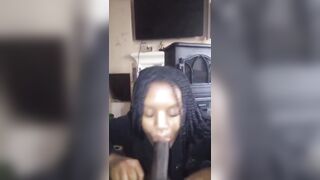 Sucking Dick on her Momma Couch | Sloppy Head Savage