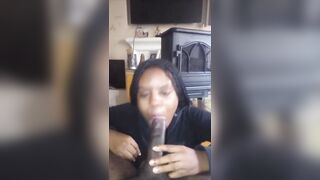 Sucking Dick on her Momma Couch | Sloppy Head Savage