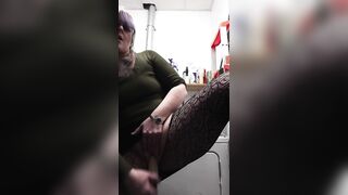 MILF Dildo her Wet Pussy and Cums in back Room at Work