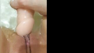 Wife masturbates in the bathroom