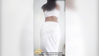 Sexy Susie Jackson wonderful try on haul on a white outfit