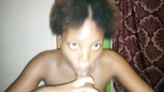 Ebony Teen Sucks Nasty and Deepthroat Beautiful Cumload out BBC so Perfect