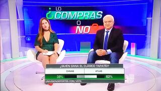 Ana Caty Hernández Goribuena En Minivestido Verde Piernona - YouTube (720p)