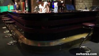 Amateur stripper fucks and grinds in POV at the club