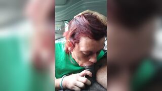 Car blow job massage