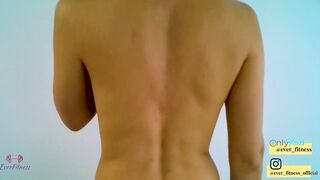 Cute Fit Girl Showing off her back Muscles