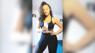 Charlotte Namura (tv host) spandex leggings haul instagram