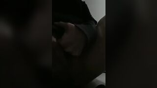 Sexy Girl Gets off at Work while Begging Boyfriend to Cheat