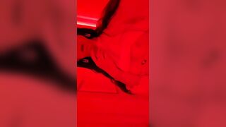 Girl Caresses herself in the Restroom of a Nightclub