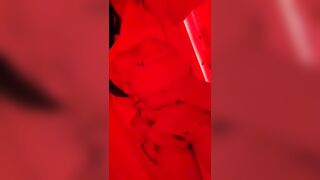 Girl Caresses herself in the Restroom of a Nightclub