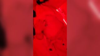 Girl Caresses herself in the Restroom of a Nightclub