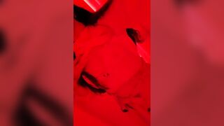 Girl Caresses herself in the Restroom of a Nightclub