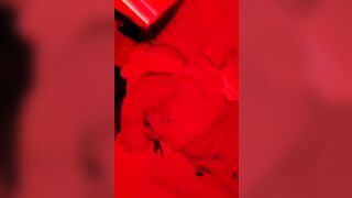 Girl Caresses herself in the Restroom of a Nightclub