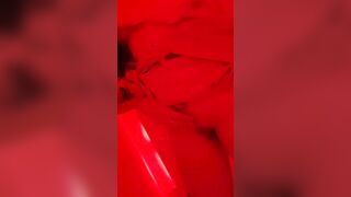 Girl Caresses herself in the Restroom of a Nightclub