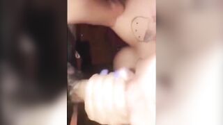 creampie tinder  slut with kitty tats loves sucking cock mil