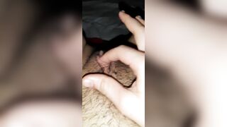 CHECK OUT MY SUPER WET TIGHT HAIRY PUSSY WHILE I FINGER IT CLOSE UP