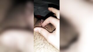 CHECK OUT MY SUPER WET TIGHT HAIRY PUSSY WHILE I FINGER IT CLOSE UP