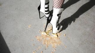 Crushing Food in my High Heels