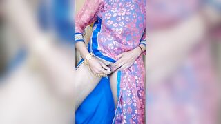 Indian Bhabhi Masturbating with Tampon before insertion when family at home. Menstrual Period fetish