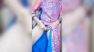 Indian Bhabhi Masturbating with Tampon before insertion when family at home. Menstrual Period fetish