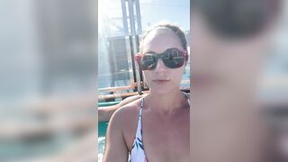 Caught in the hot tub! Public fucking on the cruise ship -Bailey Brewer-