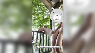 Xosecretsaraxo having sex on the balcony of her cabin