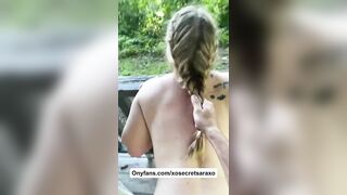 Xosecretsaraxo having sex on the balcony of her cabin