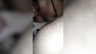 Slow mo huge cumshot dripping out gf mouth