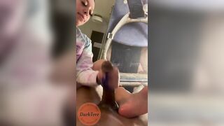 latina milf's slippery toes and tiny meaty soles jerk bbc to heaven