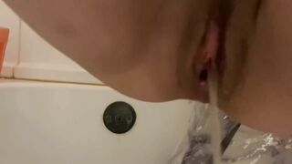 Girl takes piss after sex